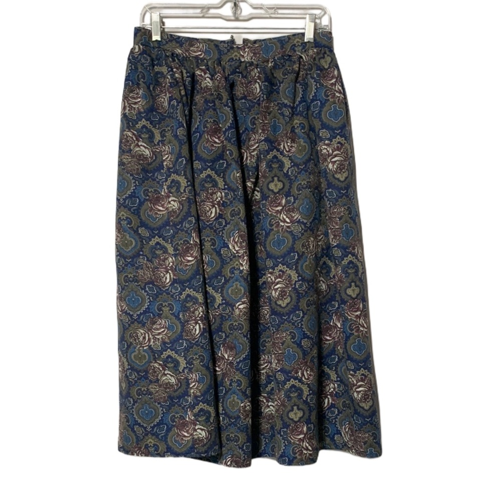 ✨3/$15✨Vintage Blue and Brown Midi Skirt